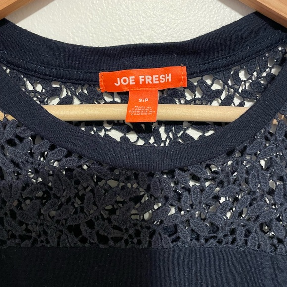 Joe Fresh Size Small Crochet Top Navy Dress - Picture 8 of 9